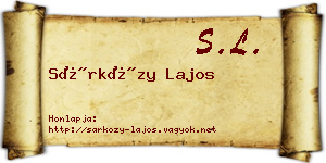 Sárközy Lajos névjegykártya